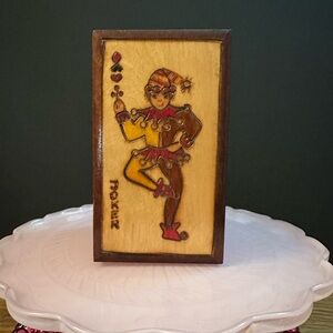 Vintage handmade double deck playing card organizer…absolutely rare and unique!